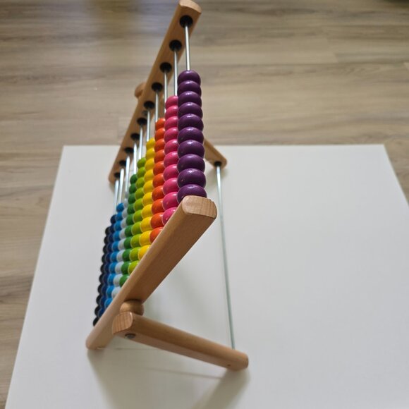 IKEA Mula Wooden Abacus 1990s, Bright rainbow, Fold-Up, Math Elementary Counting - Picture 10 of 14